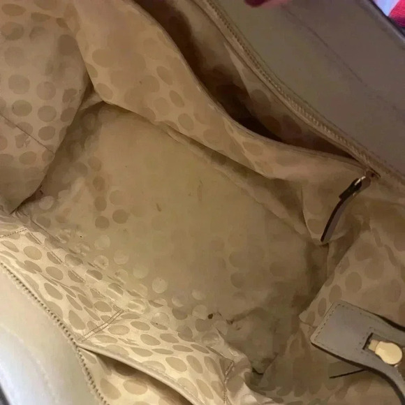 Kate Spade large perfect tote light grey gray taupe zip top - Picture 6 of 6